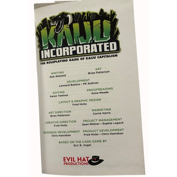 Kaiju Incorporated The Roleplaying Game By Rob Wieland (Fate Core‎ System) - Picture 4 of 6